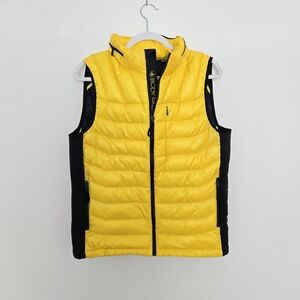 Body Glove Yellow and Black Men's Down Puffer Winter Vest Medium